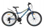 Велосипед 24' хардтейл, рама алюминий STELS NAVIGATOR-410 V т.-синий/желтый 21 ск., 13' V010